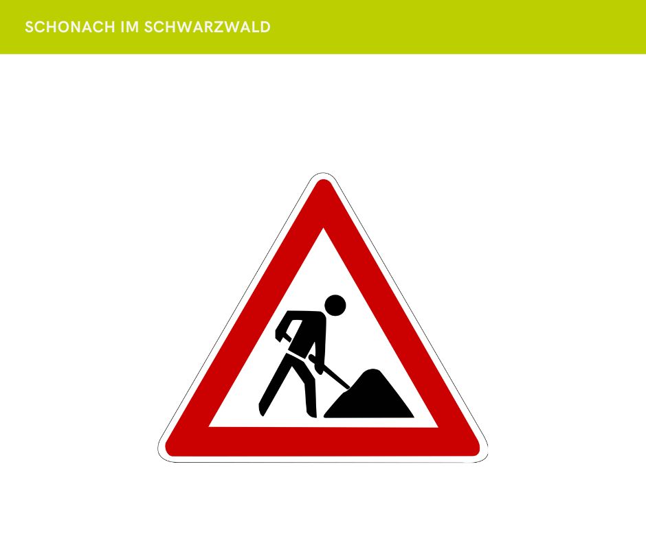 Bild Straßenschild Baustelle