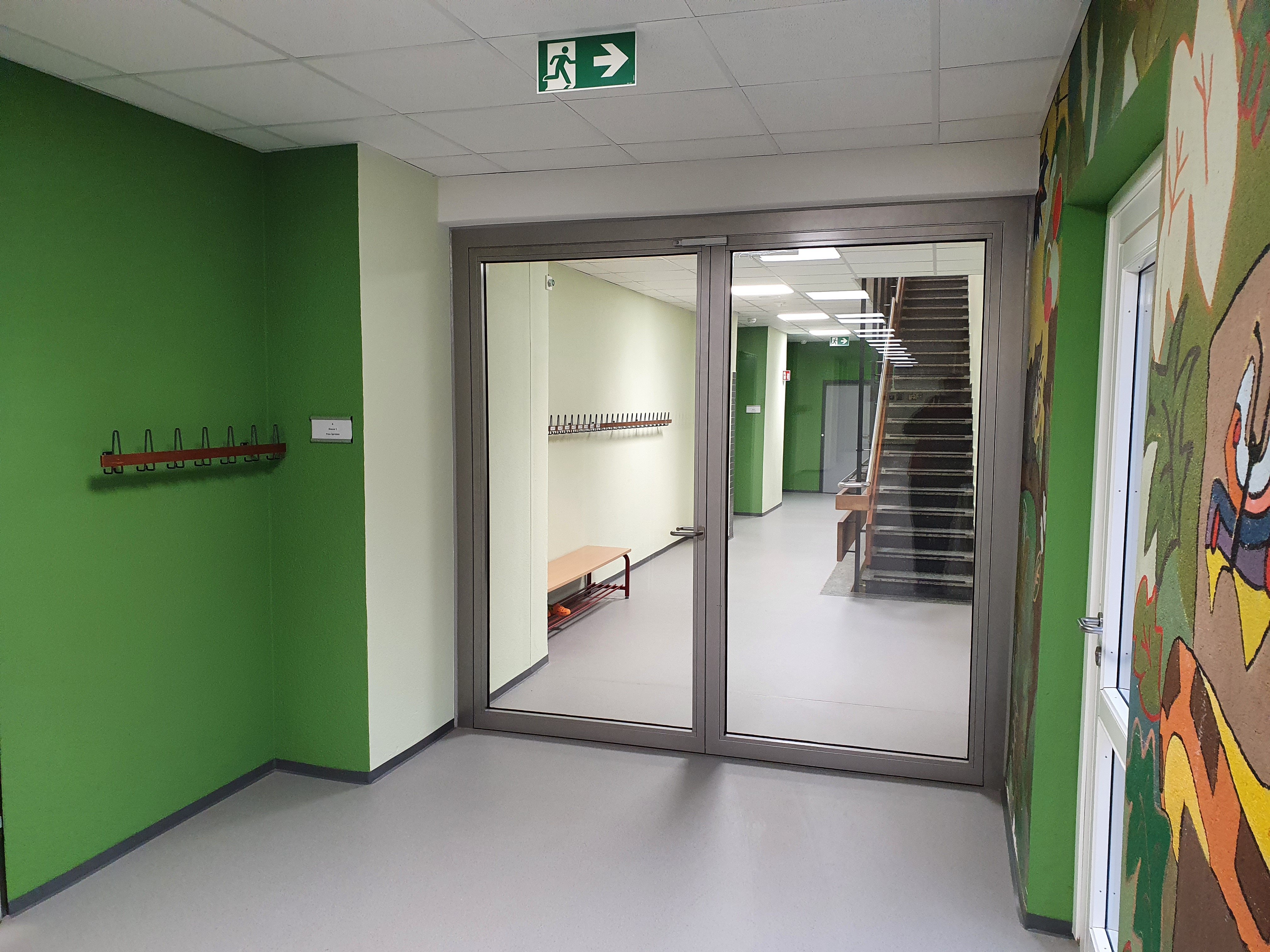 Sanierter Flur in der Dom Clemente Schule